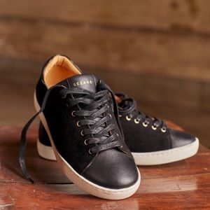 Sezane Black and White Sneakers